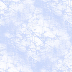 Decorative winter background with light blue ink stains. Seamless pattern. 