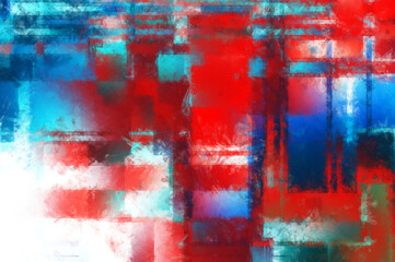 Modern art. Colorful contemporary artwork. Color strokes of paint. Brushstrokes on abstract background. Brush painting. Unique wall art.