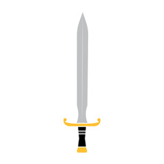 Isolated asian silver sword medieval war icon- Vector