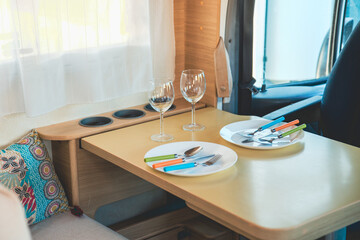 Lunch time in a Motorhome 