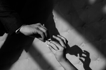 bride and groom hands