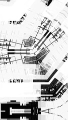 Abstract modern stripes lines white and gray background. Black angular lines.