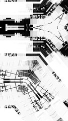 Abstract modern stripes lines white and gray background. Black angular lines.