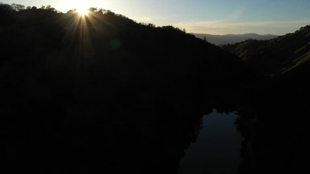 Mountain Landscape near Ukiah California Drone Scenic View