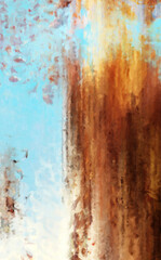 Modern art. Colorful contemporary artwork. Color strokes of paint. Brushstrokes on abstract background. Brush painting. Unique wall art.