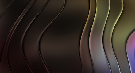 Abstract pattern glossy color background. Vibrant colorful wavy texture wall. Creative and beautiful wallpaper.