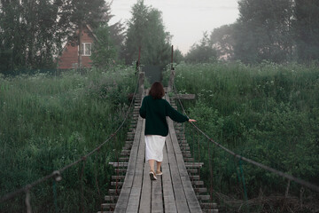 wooden bridge in the forest