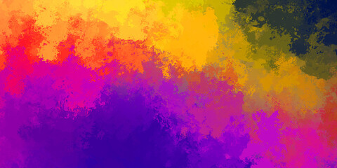 Abstract background of colorful brush strokes. Brushed vibrant wallpaper. Painted artistic creation. Unique and creative illustration.