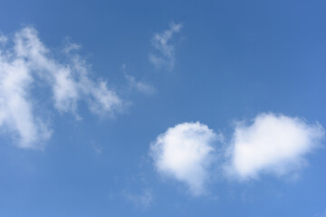 Fototapeta premium Soft white clouds fluffy in the clear sky