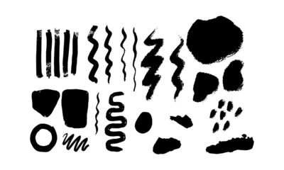 Fototapeta na wymiar Hand drawn of various shape, stroke, and ocean doodle objects. Collection of Abstract contemporary modern trendy vector illustration.