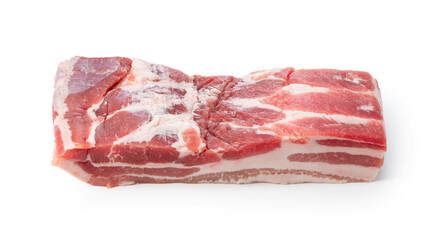 Pork belly on a white background