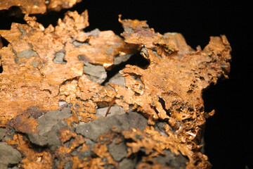 Close up of natural copper