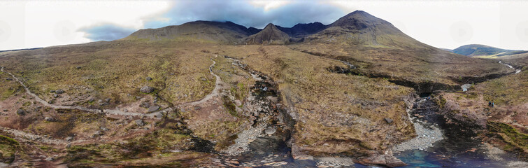 Mountain Landscape photographed in Scotland, in Europe. Picture made in 2019.