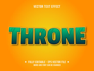 Editable text effect - green throne color gradient modern style