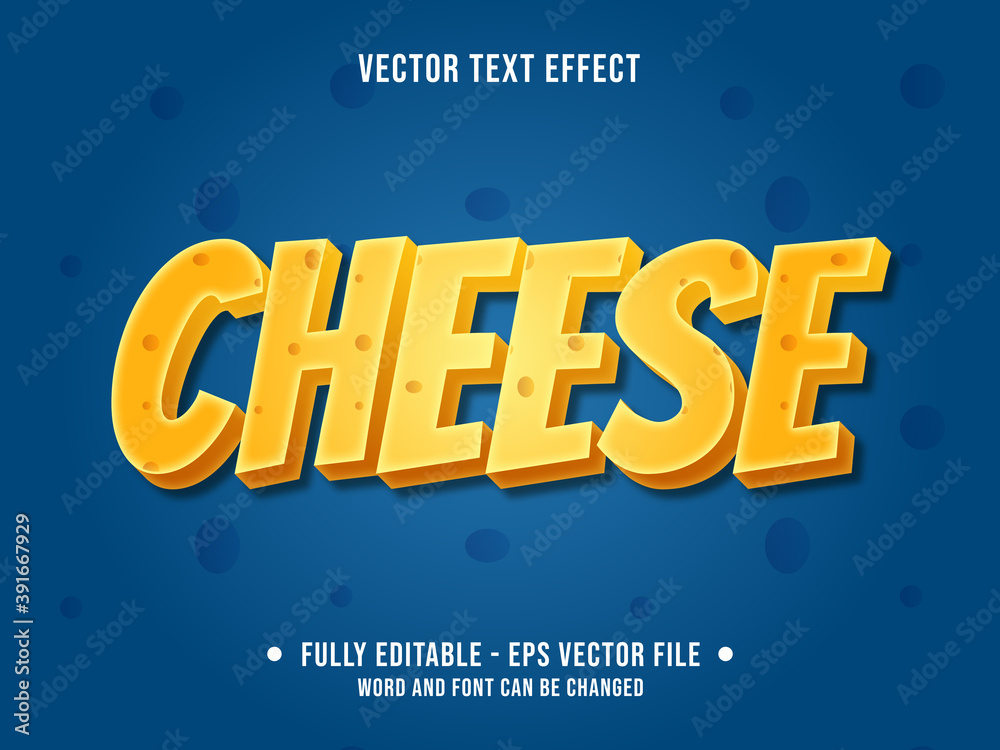 Sticker editable text effect - cheese yellow and orange color gradient modern style