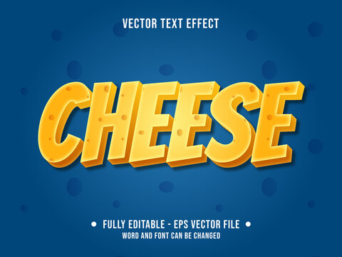 Editable text effect - cheese yellow and orange color gradient modern style