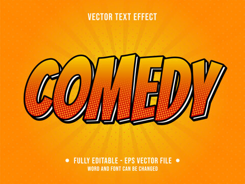 Editable text effect - comedy popart orange and yellow 
 color gradient modern style