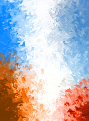 Artistic abstract background. Texture painted wallpaper. Creative illustration with strokes of paint. Brush pattern painting.