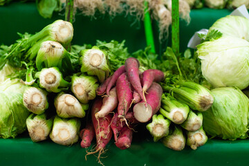 Fresh vegetables variety on street market