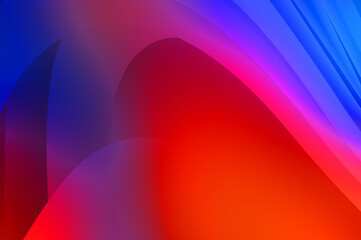 Abstract background with colorful gradient. Vibrant graphic wallpaper with stripes design. Fluid 2D illustration of modern movement.
