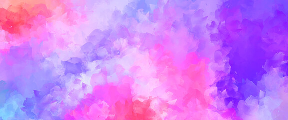 Fototapeta premium 2D illustration of colorful brush strokes. Decorative texture painting. Vibrant paint pattern backdrop.
