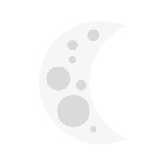 full moon night isolated icon