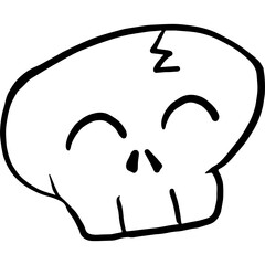Doodle Skull Happy