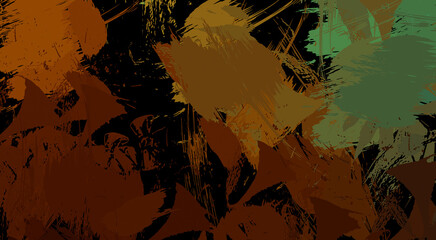 Artistic abstract background. Texture painted wallpaper. Creative illustration with strokes of paint. Brush pattern painting.