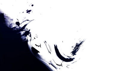 Brushed Painted Abstract Background. Wild chaotic brushstrokes. Strokes of paint. 2D Illustration. Brush stroked painting.