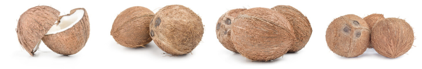 Group of coconut isolated on a white background