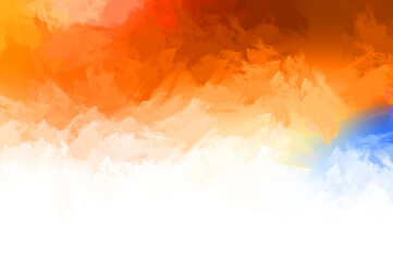 2D illustration of colorful brush strokes. Decorative texture painting. Vibrant paint pattern backdrop.