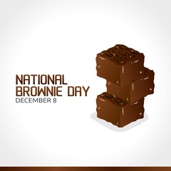 National Brownie Day Vector Illustration. Suitable for greeting card poster and banner