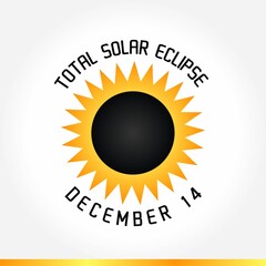 Total Solar Eclipse Vector Illustration. Suitable for greeting card poster and banner