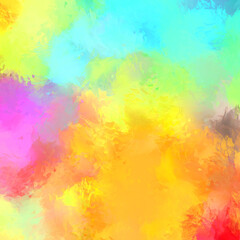 Wall art. Unique and creative illustration. Brush stroked painting. Abstract background of colorful brush strokes. Brushed vibrant wallpaper. Painted artistic creation.