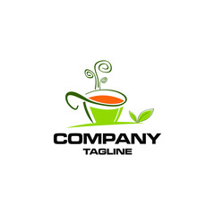 coffee nature, Green Coffee Logo Template Design Vector, Emblem, Design Concept,
