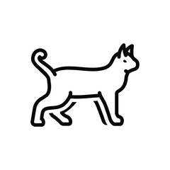 Black line icon for animal