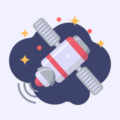 Space Icon, satellite, station, galaxy, space, astronomy, premium vector icon