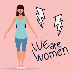 girl power, young woman with message inspiration