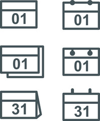 concept ideas set icon of calendar