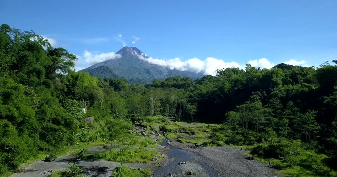 Beautiful views of Mount Merapi