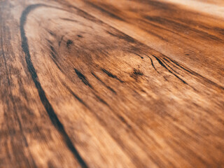 Close up of a wooden table