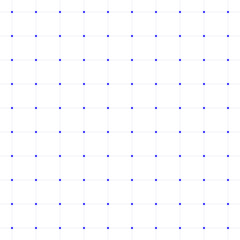 Vector blue dot with dashes line seamless geometric tile grid pattern on white background