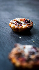 Holiday season cranberry pecan tart