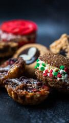 Christmas' dessert selection with cookies and bars