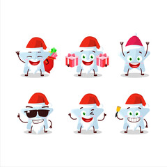 Santa Claus emoticons with blue star cartoon character