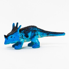 Toy Dinosaurs on White Background