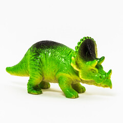 Obraz premium Toy Dinosaurs on White Background