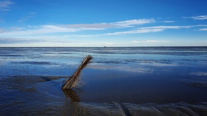 Fototapeta premium Blue panoramic view of the north sea