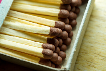 Matches in a box close up - 391690180