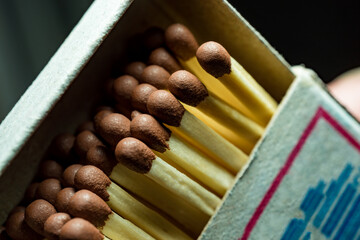 Matches in a box close up - 391690191